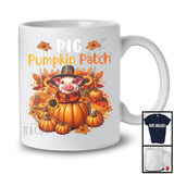 Pig Pumpkin Patch; Lovely Thanksgiving Pig In Pumpkin; Farm Animal Farmer Lover T-Shirt