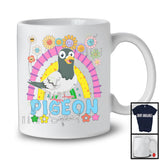 Pigeon Squad, Adorable Flowers Rainbow Animal Lover, Floral Matching Women Girls Group T-Shirt