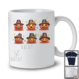 Pilgrim Carved Pumpkin Emotions Collection, Lovely Thanksgiving Costume Fall Leaves, Family T-Shirt