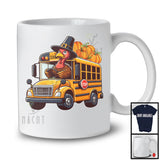 Pilgrim Turkey Driving School Bus, Wonderful Thanksgiving Pumpkins Driver Team, Family Group T-Shirt