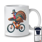 Pilgrim Turkey Riding Bicycle, Wonderful Thanksgiving Pumpkins Rider Biker, Family Group T-Shirt