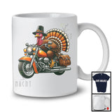 Pilgrim Turkey Riding Motorcycle, Wonderful Thanksgiving Pumpkins Rider Biker, Family Group T-Shirt