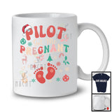 Pilot Got Me Pregnant; Cheerful Christmas Pregnancy Announcement Adult Santa; Jobs Family T-Shirt