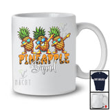 Pineapple Squad, Humorous Dabbing Pineapple Sunglasses Fruits Vegan Healthy, Friends Family Group T-Shirt