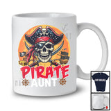 Pirate Aunt, Amazing Halloween Costume Pirate Skull Lover, Moon Matching Family Group T-Shirt