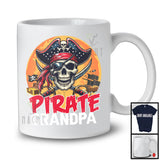 Pirate Grandpa, Amazing Halloween Costume Pirate Skull Lover, Moon Matching Family Group T-Shirt