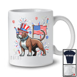 Pit Bull With American Flag Fireworks, Awesome 4th Of July Pit Bull Lover, Patriotic Group T-Shirt