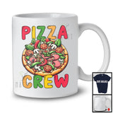 Pizza Crew, Humorous Pizza Food Lover, Matching Boys Girls Family Friends Group T-Shirt