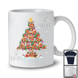 Pizzas Christmas Tree; Cheerful X-mas Lights Santa Elf Pizzas; Fruit Vegan Snowing T-Shirt