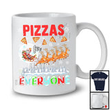 Pizzas For Everyone; Fantastic Christmas Pizza Santa Sleigh; X-mas Snowing Family Food Lover T-Shirt