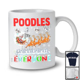 Poodles For Everyone; Fantastic Christmas Poodle Santa Sleigh; X-mas Snowing Family T-Shirt