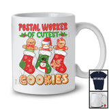 Postal Worker Of Cutest Cookies; Adorable Christmas Three Gingerbread In Socks; Baker T-Shirt