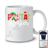 Postal Worker; Wonderful Christmas Plaid Elf Pajamas; Jobs Careers Postal WorkerSquad T-Shirt