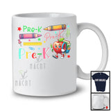 Pre-K; Colorful Back To School Lovely Crayon Pencil; Matching Students Teacher Group T-Shirt