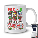 Pre-K Christmas Crew; Amazing Christmas Three Elf Students Snow; X-mas Teacher Group T-Shirt