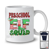 Preschool Elf Squad; Awesome Christmas Lights Plaid Elf Lover; Students Teacher Group T-Shirt