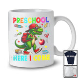 Preschool Here I Come, Joyful First Day Of School T-Rex Dinosaur, Student Teacher Group T-Shirt