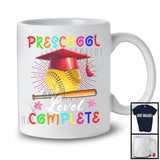 Preschool Level Complete, Joyful Last Day Of School Softball Player Playing, Girls Students Group T-Shirt