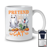 Pretend I'm A Cat; Sarcastic Halloween Zombie Boo Ghost Cat Lover; Family Group T-Shirt