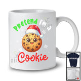 Pretend I'm A Cookie Crew, Humorous Christmas Santa Snowing, X-mas Family Group T-Shirt