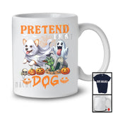 Pretend I'm A Dog; Sarcastic Halloween Zombie Boo Ghost Dog Lover; Family Group T-Shirt