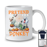 Pretend I'm A Donkey; Sarcastic Halloween Zombie Boo Ghost Donkey Lover; Family Group T-Shirt