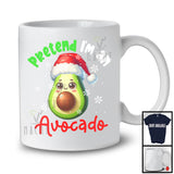 Pretend I'm An Avocado Crew, Humorous Christmas Santa Snowing, X-mas Family Group T-Shirt