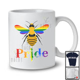 Pride, Colorful LGBTQ Pride Lovely Bee LGBT Gay Rainbow Flag, Matching Bee Lover T-Shirt