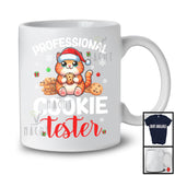 Professional Cookie Tester; Wonderful Christmas Santa Cat; Cookie Baker Baking Lover T-Shirt