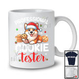 Professional Cookie Tester; Wonderful Christmas Santa Corgi; Cookie Baker Baking Lover T-Shirt