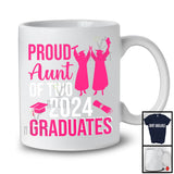 Proud Aunt Of Two 2024 Graduates, Proud Mother's Day Twins, Proud Graduate Graduation T-Shirt