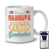 Proud Grandpa Of Two 2024 Graduates, Amazing Father's Day Family Group, Graduation Proud T-Shirt