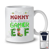 Proud Mommy Of An Awesome Gamer Elf; Wonderful Christmas Lights Mother's Day Plaid; Family T-Shirt