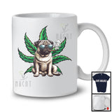 Pug Sunglasses Smoker, Humorous Puppy Owner Lover, Matching 420 Stoner Smoker Group T-Shirt