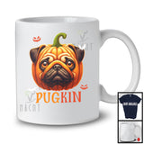 Pugkin; Awesome Halloween Cosplay Pug Lover Pumpkin Face; Matching Family Group T-Shirt