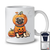 Pumpkin Pug; Adorable Halloween Costume Pumpkin; Dog Owner Family T-Shirt