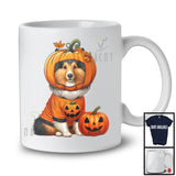 Pumpkin Sheltie; Adorable Halloween Costume Pumpkin; Dog Owner Family T-Shirt