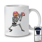 Pumpkin Skeleton Playing Football; Creepy Halloween Costume Sport Player Team; Family Group T-Shirt