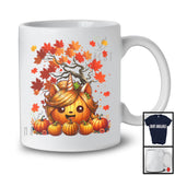 Pumpkin Unicorn Face, Adorable Thanksgiving Fall Tree Pumpkins Lover, Family Group T-Shirt