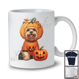 Pumpkin Yorkshire Terrier; Adorable Halloween Costume Pumpkin; Dog Owner Family T-Shirt