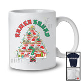 Ramen Squad; Amazing Christmas Tree Elf Reindeer Santa Ramen Japan Food; Snowing T-Shirt