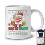 Ramen Squad; Humorous Christmas Santa Ramen Japan Food Lover; X-mas Sweater Snowing T-Shirt