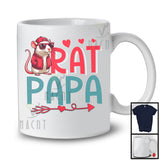 Rat Papa, lunettes de soleil humoristiques pour la fête des pères, chapeau rouge, amoureux des animaux, T-shirt de groupe familial assorti