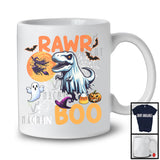 Rawr I Mean Boo, Lovely Halloween Costume T-Rex Boo Ghost, Dinosaur Candy Corn Lover T-Shirt