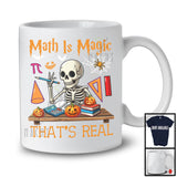 Real Math Is Magic, Scary Halloween Skeleton Lover, Teacher Student School Subjects T-Shirt