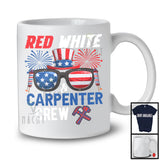 Red White And Carpenter Crew, Proud 4th Of July American Flag Glasses, Careers Jobs Group T-Shirt