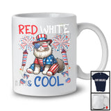 Red White And Cool, Wonderful 4th Of July Cat American Flag Sunglasses, Patriotic Group T-Shirt