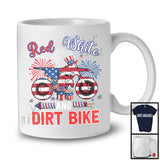 Red White And Dirt Bike, Amazing 4th Of July American Flag Dirt Bike Riding Lover, Patriotic Group T-Shirt