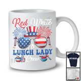 Red White And Lunch Lady Crew, Proud 4th Of July American Flag Glasses, Careers Jobs Group T-Shirt