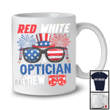 Red White And Optician Crew, Proud 4th Of July American Flag Glasses, Careers Jobs Group T-Shirt